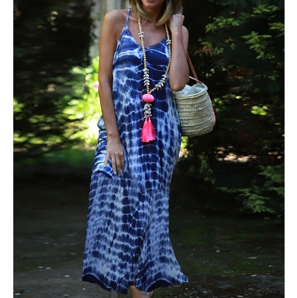 Tie dye maxi dress
